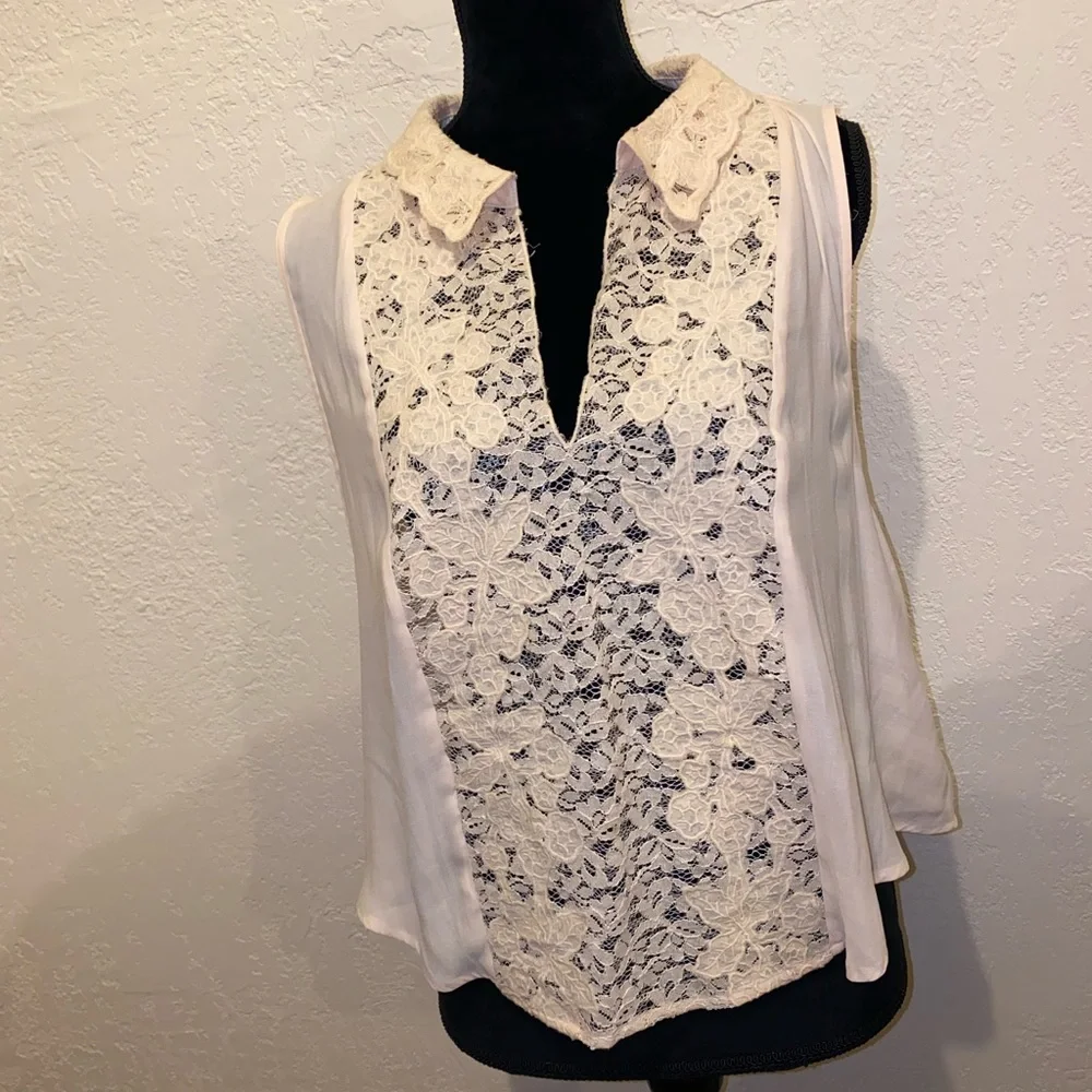 Free People creamy white Lacey top - Picture 10 of 11
